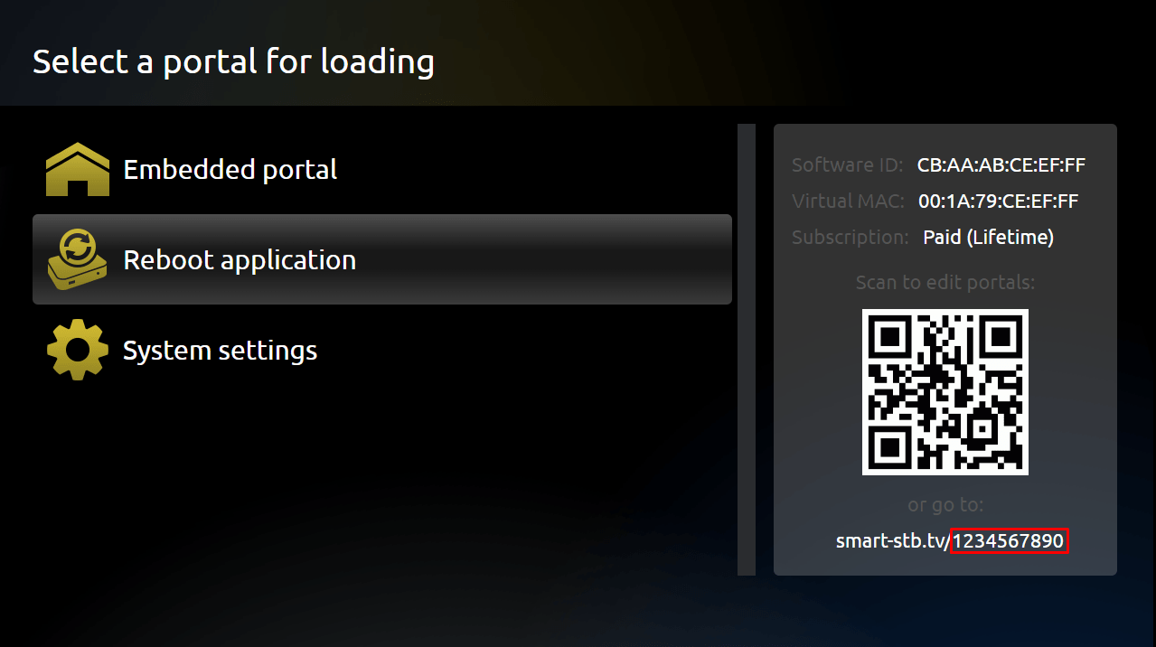 Loading Portal screen